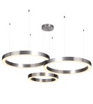Pendant lamps circles - Step into Design CIRCLE 40+60+60 LED pendant lamp in nickel on 1 soffit (ST-8848-40+60+60 nickel) - product 1