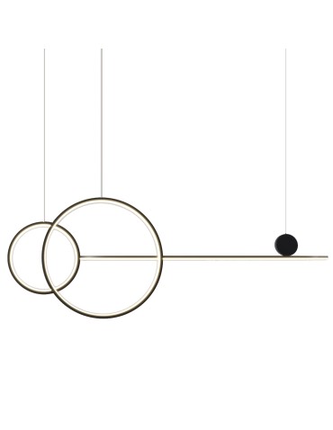 Step into Design LED Pendant Lamp NEW AGE Black 120cm.