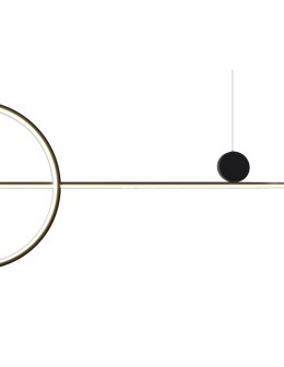 Step into Design Pendent led lamp NEW AGE Czarny 120cm - produkt 2