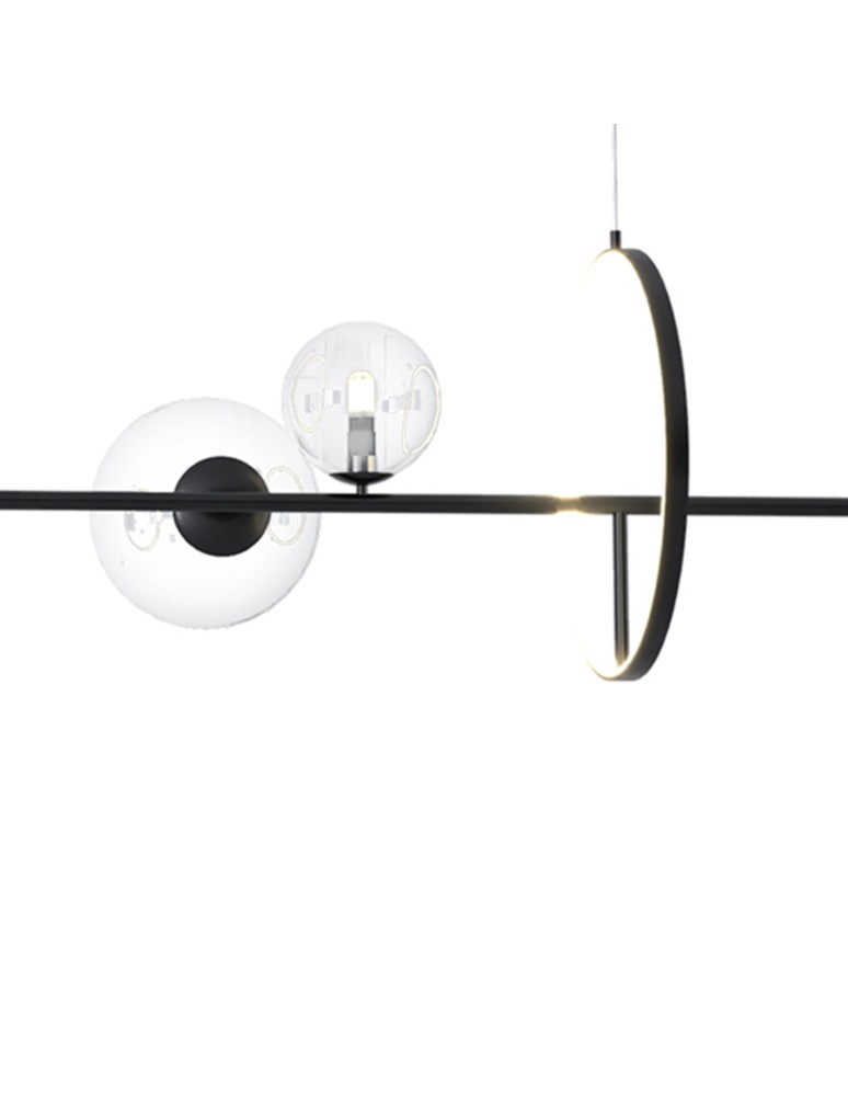 Pendant lamps - Step into Design Hanging ORION LONG-120 Black 120cm  - product kolory-swiatla.pl 3
