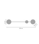 Designer wall lamps - Step into Design Wall CLEX-2 LED Black Mat 120cm - product 3