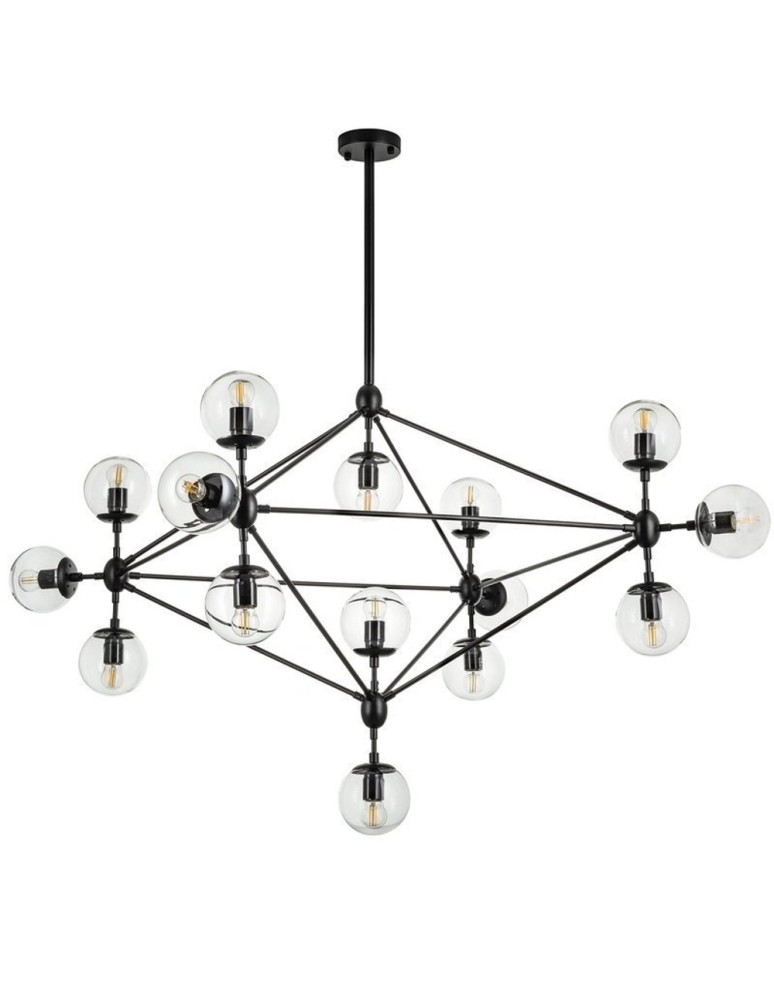 Pendant lamps - Step into Design ASTRIFERO-15 transparent black 110cm pendant lamp (ST-9047-15 transparent) - product kolory-swiatla.pl 1