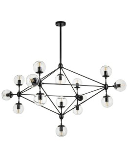 Step into Design Lampa wisząca ASTRIFERO-15 transparentno czarna 110cm (ST-9047-15 transparent)