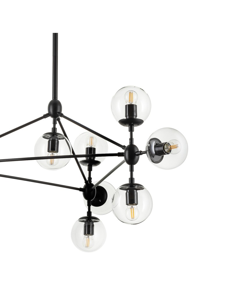 Pendant lamps - Step into Design ASTRIFERO-15 transparent black 110cm pendant lamp (ST-9047-15 transparent) - product kolory-swiatla.pl 3