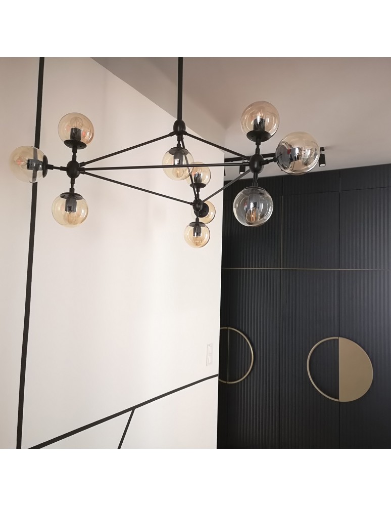 Pendant lamps - Step into Design ASTRIFERO-15 transparent black 110cm pendant lamp (ST-9047-15 transparent) - product kolory-swiatla.pl 9