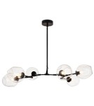 Pendant lamps - Step into Design MODERN ORCHID-6 transparent black 130cm pendant lamp (ST-1232-6 TRANSPARENT) - product 1