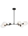 Step into Design MODERN ORCHID-6 transparent black 130cm pendant lamp (ST-1232-6 TRANSPARENT)