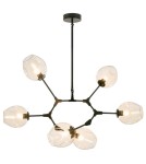 Pendant lamps - Step into Design MODERN ORCHID-6 transparent black 130cm pendant lamp (ST-1232-6 TRANSPARENT) - product 3