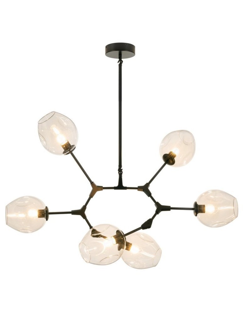 Pendant lamps - Step into Design MODERN ORCHID-6 transparent black 130cm pendant lamp (ST-1232-6 TRANSPARENT) - product kolory-swiatla.pl 3