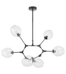 Pendant lamps - Step into Design MODERN ORCHID-6 transparent black 130cm pendant lamp (ST-1232-6 TRANSPARENT) - product 6