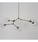 Pendant lamps - Step into Design MODERN ORCHID-6 transparent black 130cm pendant lamp (ST-1232-6 TRANSPARENT) - product 7