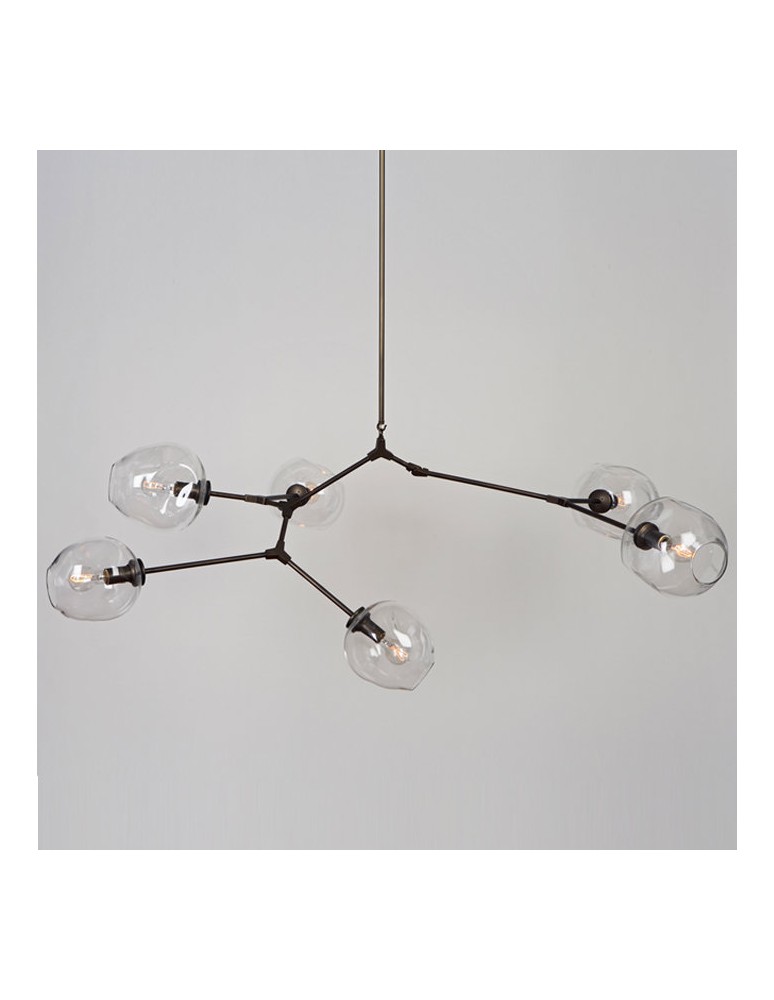 Pendant lamps - Step into Design MODERN ORCHID-6 transparent black 130cm pendant lamp (ST-1232-6 TRANSPARENT) - product kolory-swiatla.pl 7