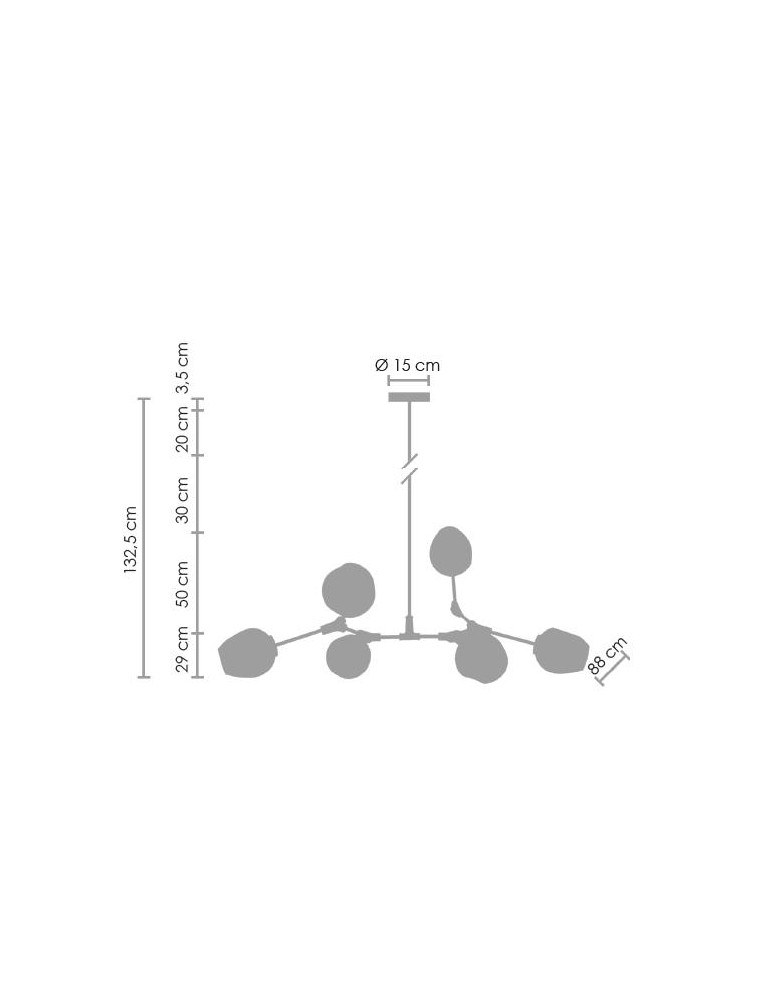 Pendant lamps - Step into Design MODERN ORCHID-6 transparent black 130cm pendant lamp (ST-1232-6 TRANSPARENT) - product kolory-swiatla.pl 13