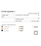 Flush-mounted lamps - pendants - Azzardo ESTER SQUARE 1 1xGU10 Chrome Recessed AZ4410. - product 2
