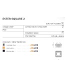 Flush-mounted lamps - pendants - Azzardo ESTER SQUARE 2 1xGU10 Chrome Recessed AZ4413 - product 3