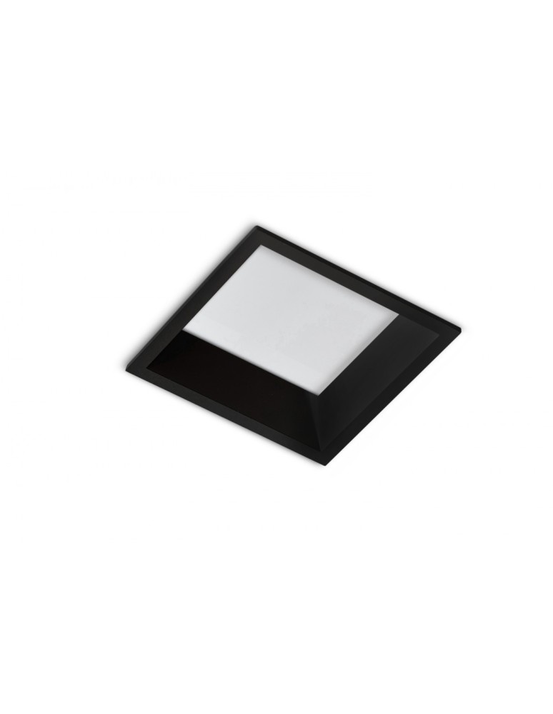 Flush-mounted lamps - pendants - Azzardo AIDA SQUARE LED 9W 700lm 3000K Black Recessed AZ4227. - product kolory-swiatla.pl 1