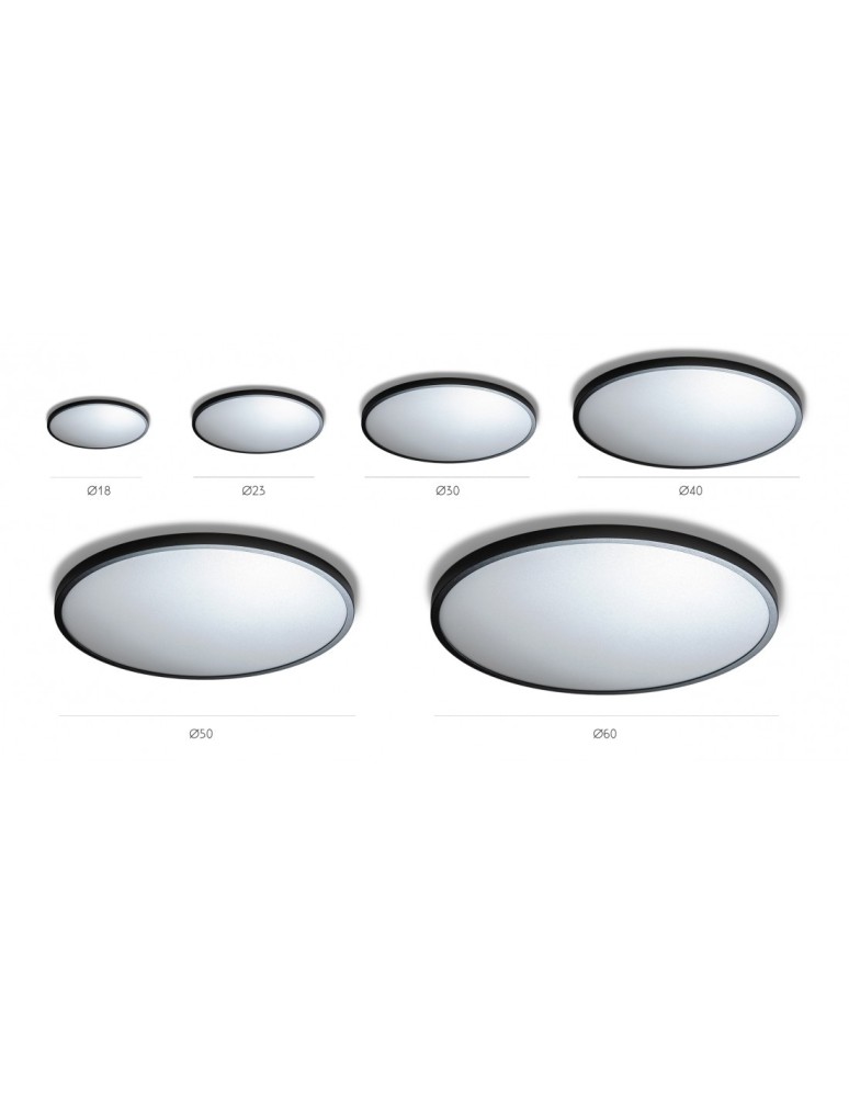 Round Plafonds - Azzardo MALTA R23 LED 18W 1600lm 4000K Black Ceiling Light AZ4240 - product kolory-swiatla.pl 2