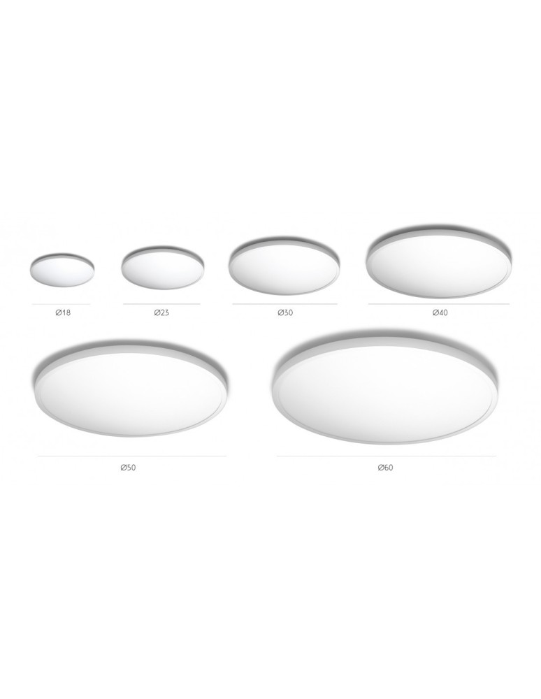 Round Plafonds - Azzardo MALTA R23 LED 18W 1600lm 4000K White Ceiling Light AZ4238 - product kolory-swiatla.pl 3