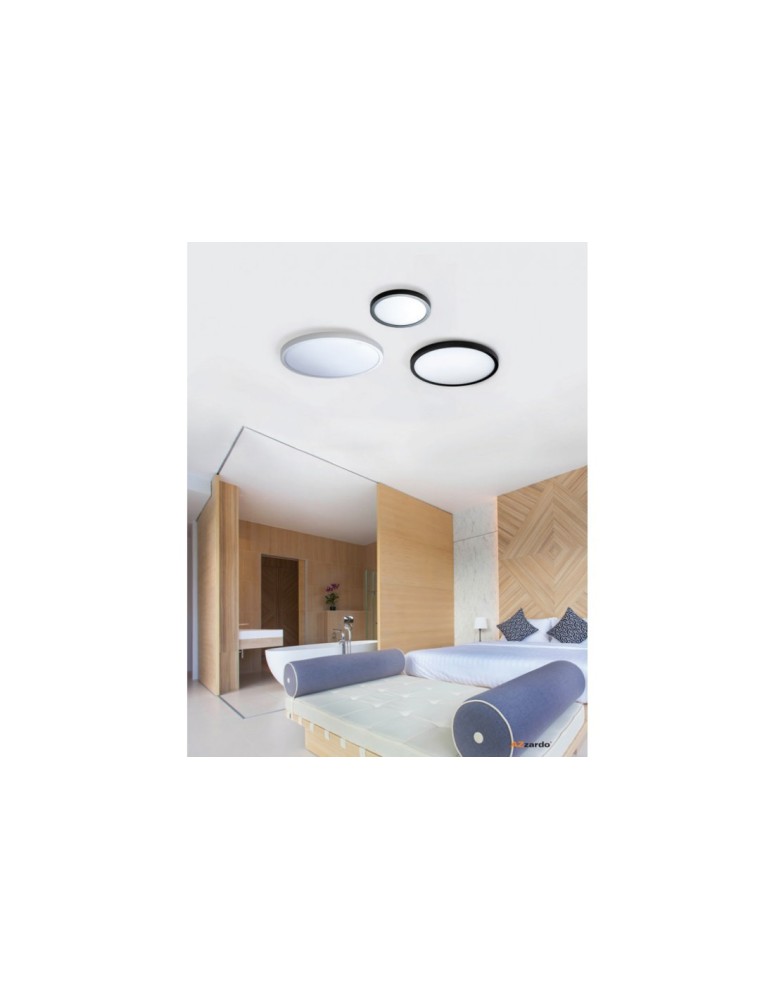 Round Plafonds - Azzardo MALTA R50 LED 42W 3400lm 3000K Black Ceiling Light AZ4251 - product kolory-swiatla.pl 2