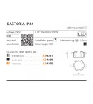 Flush-mounted hermetic lamps - Azzardo KASTORIA LED IP44 7W 550lm 3000K Black Recessed AZ4389. - product 2