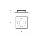 Flush-mounted lamps - pendants - Azzardo PABLO IP54 1xGU10 Black Recessed AZ4140 - product 2