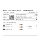 Magnetic rail lamps - Azzardo SAGA TRACK MAGNETIC 12W 550lm 4000K Black AZ4606 - product 3