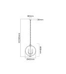 Pendant lamps - Orlicki Design Candi S 3xE14 max 8W LED 230V Chrome OR80124 - product 2