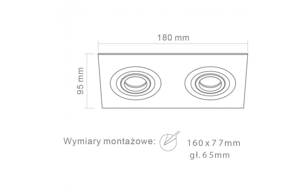 Orlicki Design Fasto II Alluminio 2xGU10 max 8W LED 230V OR83446