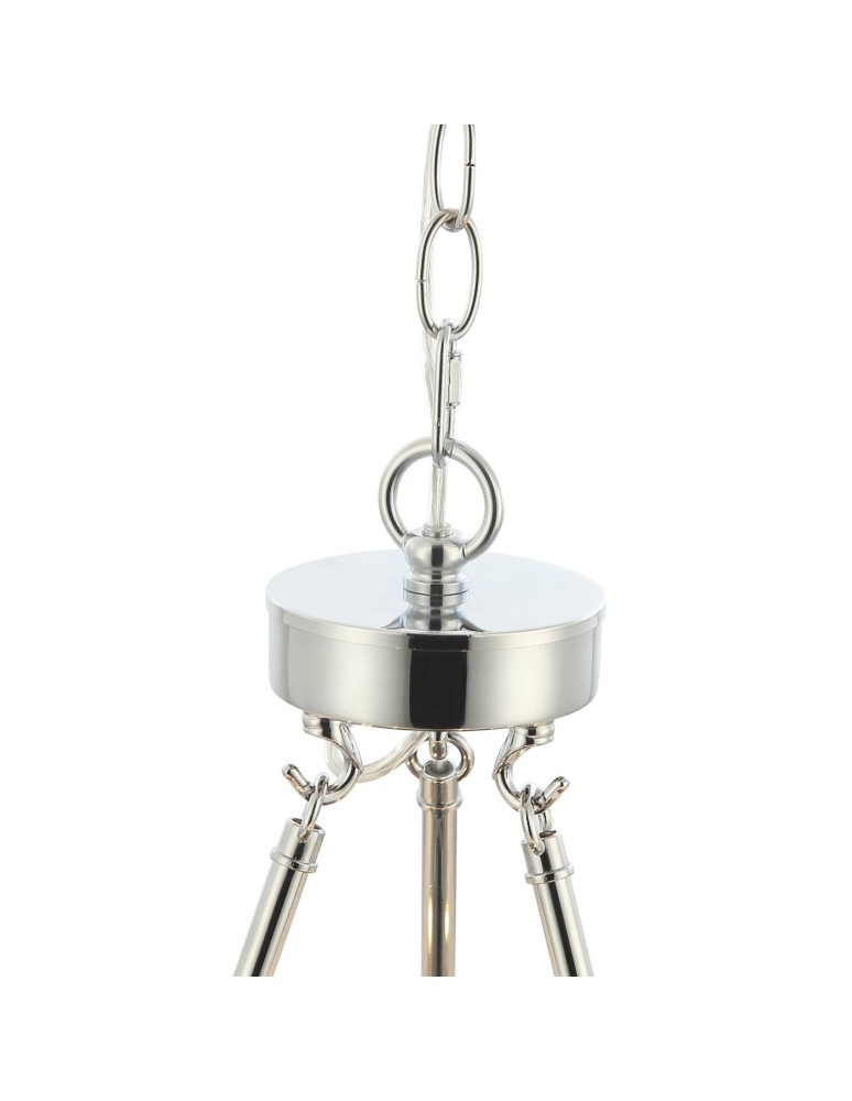 Hampton style pendant lamps - Orlicki Design Verno Cromo 6xE14 max 12W LED 230V Chrome|Cream White OR84375 - product kolory-swiatla.pl 4