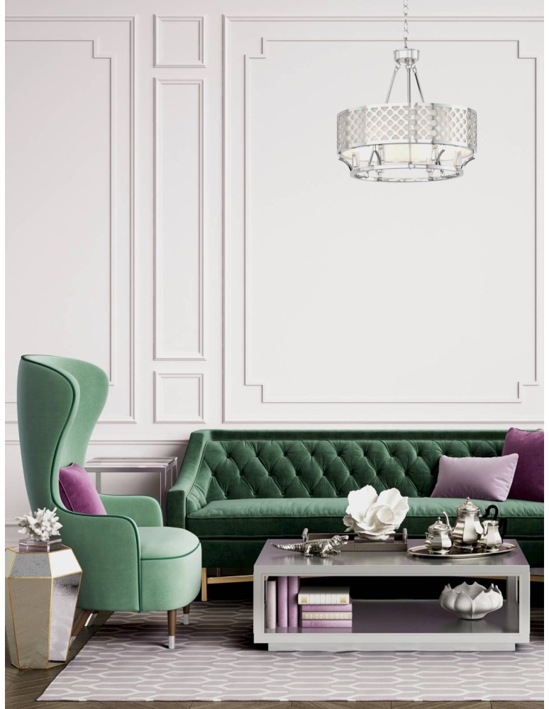 Hampton style chandeliers - Orlicki Design Verno Old Gold 6xE14 max 12W LED 230V Satin Gold|Cream White OR84382 - product kolory-swiatla.pl 2