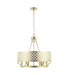 Hampton style chandeliers - Orlicki Design Verno Old Gold 6xE14 max 12W LED 230V Satin Gold|Cream White OR84382 - product 3