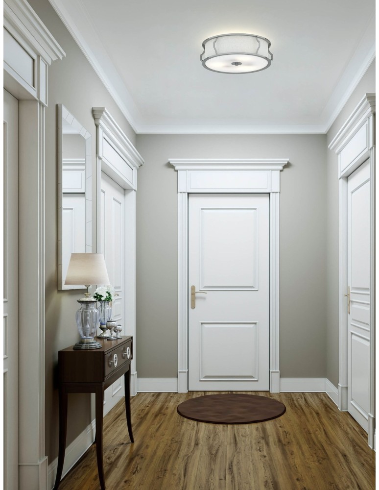 Hampton ceiling lamps - Orlicki Design Pirelo PL Cromo 3xE14 max 12W LED 230V Chrome|Cream White OR84399 - product kolory-swiatla.pl 2