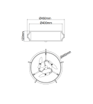 Hampton ceiling lamps - Orlicki Design Pirelo PL Cromo 3xE14 max 12W LED 230V Chrome|Cream White OR84399 - product 5