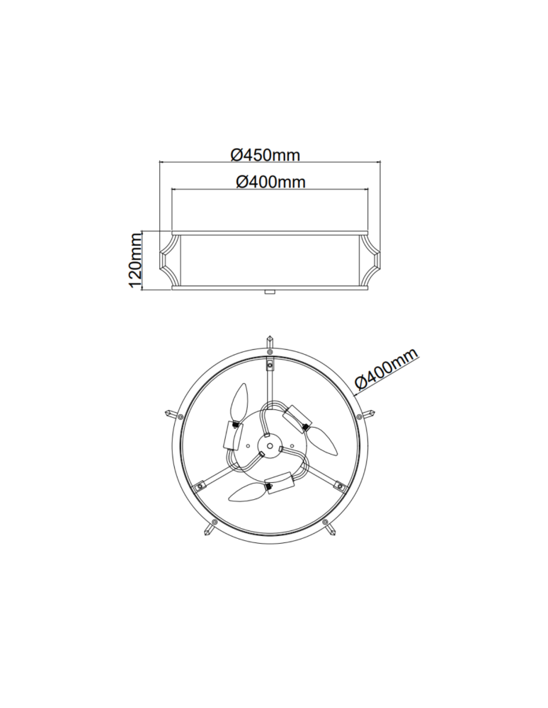 Hampton ceiling lamps - Orlicki Design Pirelo PL Cromo 3xE14 max 12W LED 230V Chrome|Cream White OR84399 - product kolory-swiatla.pl 5