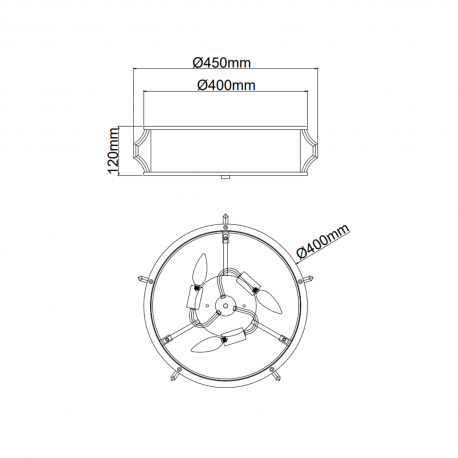 Orlicki Design Pirelo PL Old Gold 3xE14 max 12W LED 230V Złoty satynowy|Biały kremowy OR84405