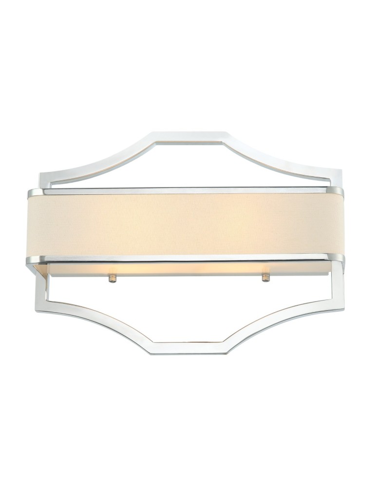 Wall lamps with lampshade - Orlicki Design Gerdo Parette Cromo 2xE14 max 12W LED 230V Chrome|Cream White OR84504 - product kolory-swiatla.pl 1