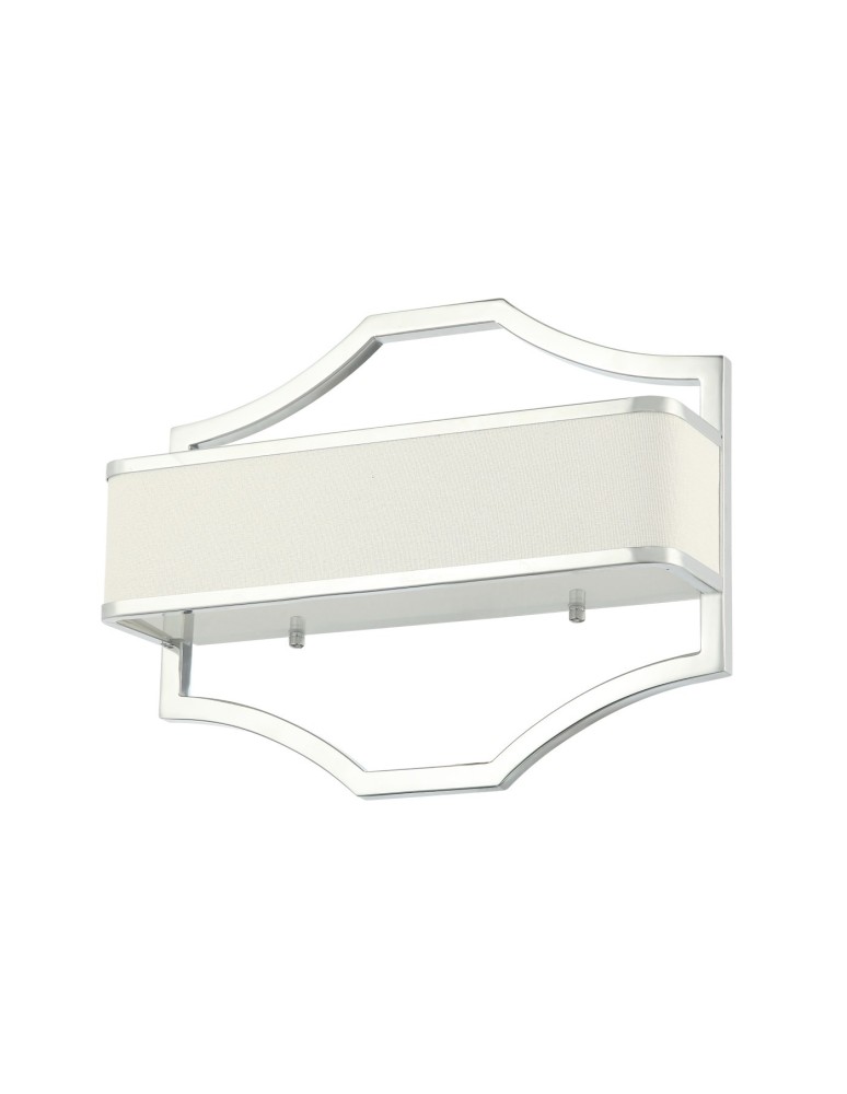 Wall lamps with lampshade - Orlicki Design Gerdo Parette Cromo 2xE14 max 12W LED 230V Chrome|Cream White OR84504 - product kolory-swiatla.pl 3
