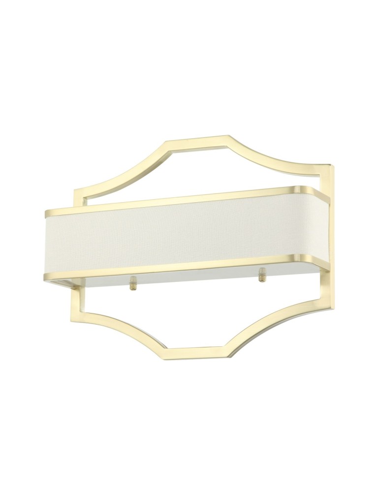 Hampton style wall lamps - Orlicki Design Gerdo Parette Old Gold 2xE14 max 12W LED 230V Satin Gold|Cream White OR84511 - product kolory-swiatla.pl 3