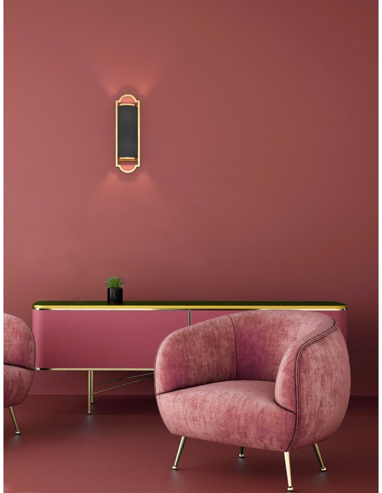 Hampton style wall lamps - Orlicki Design Libero Parette Gold 2xE14 max 12W LED 230V Gold|Black OR84535 - product kolory-swiatla.pl 2