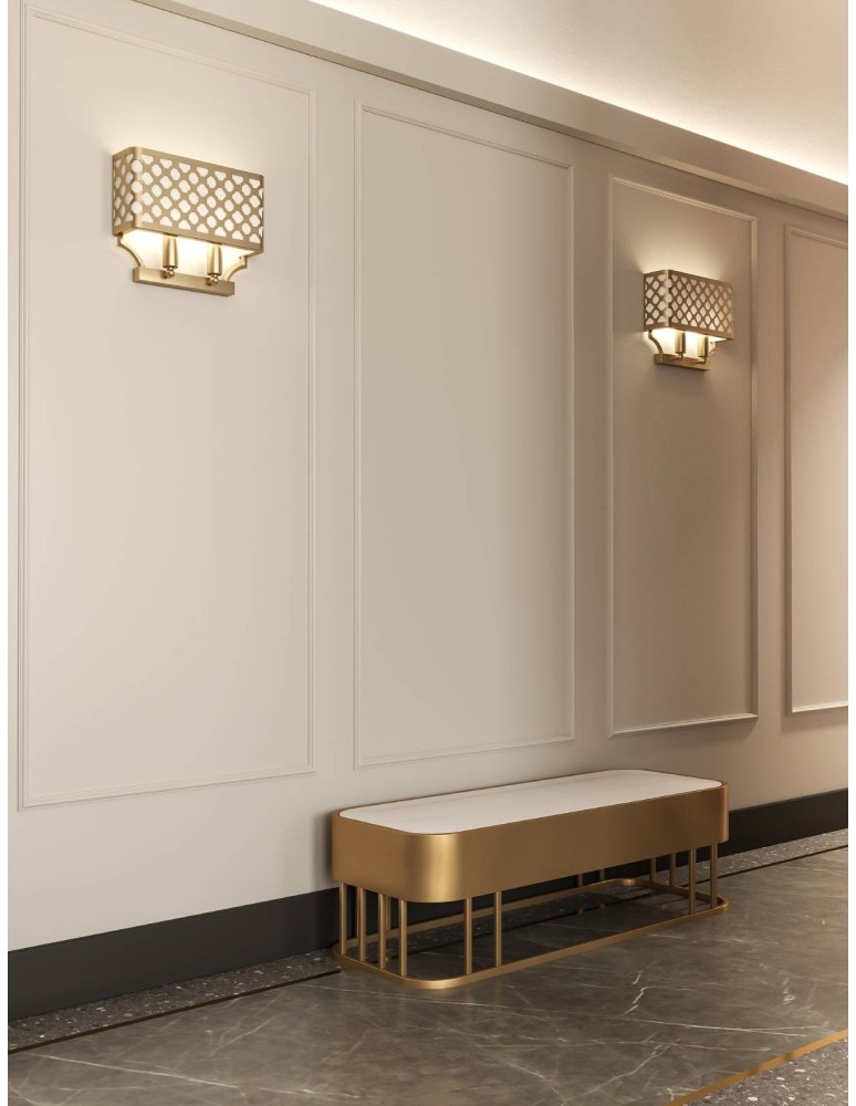 Wall lamps with lampshade - Orlicki Design Verno Parette Cromo 2xE14 max 12W LED 230V Chrome|Cream White OR84597 - product kolory-swiatla.pl 2