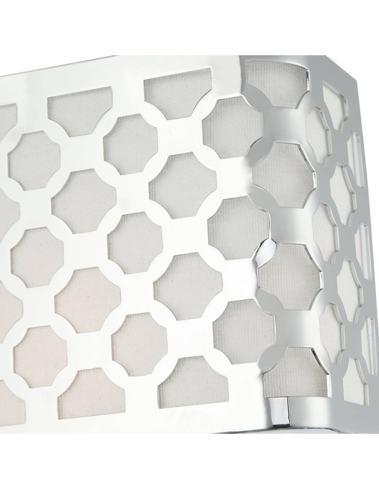 Wall lamps with lampshade - Orlicki Design Verno Parette Cromo 2xE14 max 12W LED 230V Chrome|Cream White OR84597 - product kolory-swiatla.pl 5