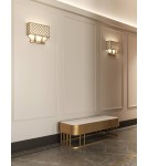 Wall lamps with lampshade - Orlicki Design Verno Parette Old Gold 2xE14 max 12W LED 230V Satin Gold|Cream White OR84603 - product 2