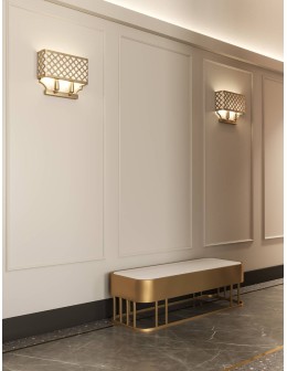 Orlicki Design Verno Parette Old Gold 2xE14 max 12W LED 230V Satin Gold|Cream White OR84603 - product 2