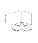 Ceiling luminaires for replaceable light source - Orlicki Design Cardi l Small Nero / Bianco 1xGU10 max 8W LED 230V Black|White OR84658 - product 2