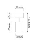 Ceiling spotlights - Orlicki Design Kika Mobile Nero / Rose Gold 1xGU10 max 8W LED 230V Black|Rose Gold OR84726 - product 4