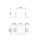 Frameless flush-mounted lamps - trimless - Orlicki Design Sotto Bianco 1xGU10 max 8W LED 230V White OR84740 - product 3