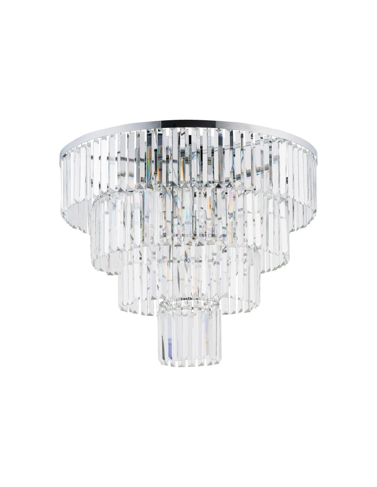 Ceiling lamps with crystals - Nowodvorski CRISTAL L Ceiling Plafond Max power 60W E14 Transparent 7631 - product kolory-swiatla.pl 1
