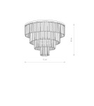 Ceiling lamps with crystals - Nowodvorski CRISTAL L Ceiling Plafond Max power 60W E14 Transparent 7630 - product 3