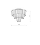 Ceiling lamps with crystals - Nowodvorski CRISTAL M Ceiling Plafond Max power 60W E14 Transparent 7628 - product 3