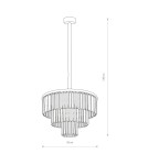 Glamour chandeliers - Nowodvorski CRISTAL M Ceiling Chandelier Max power 40W E14 Transparent 7616 - product 3